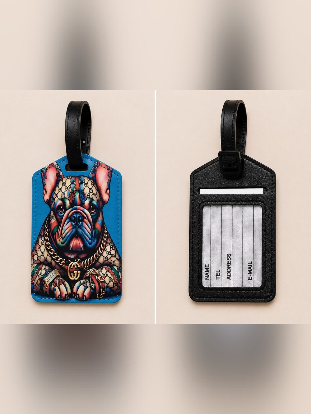 Luggage Tag with Black Strap